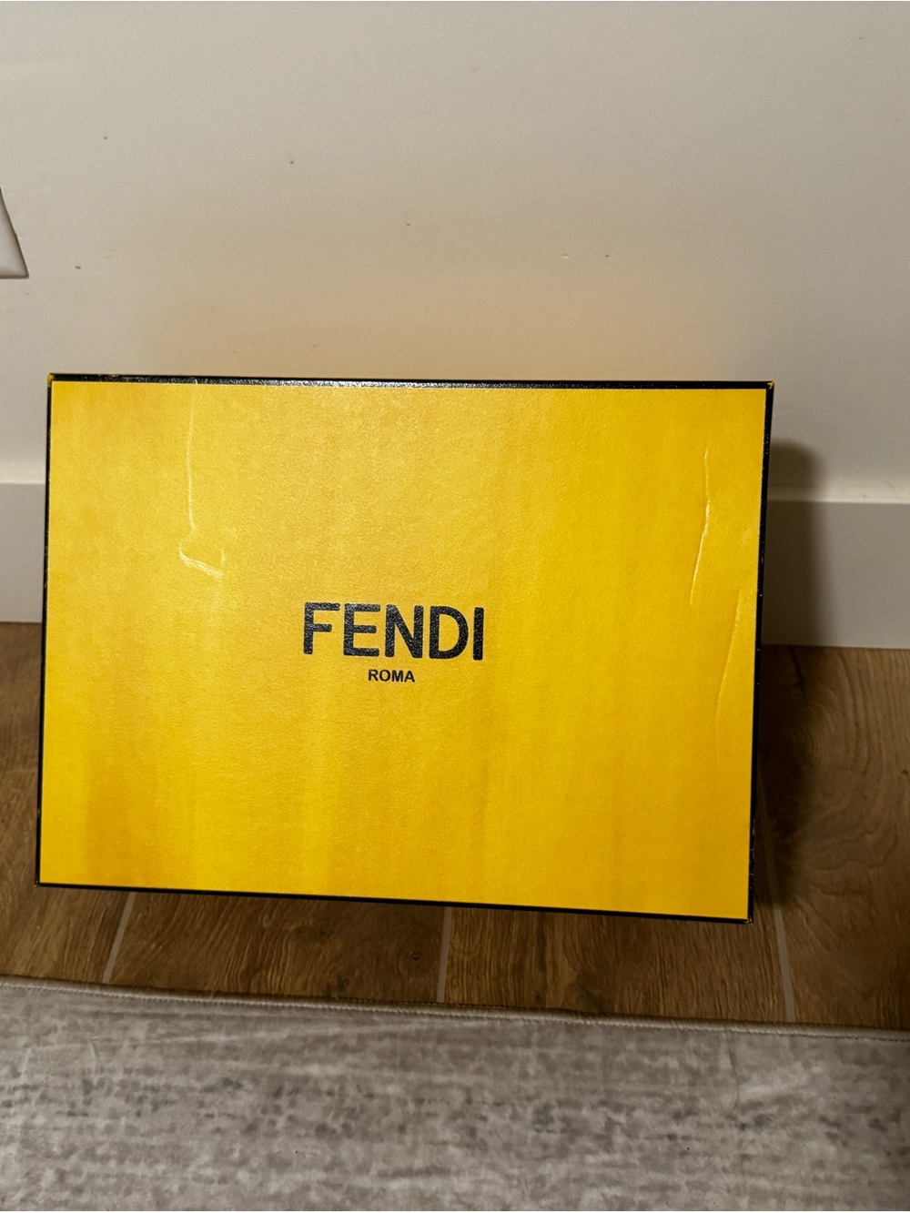 Fendi Yellow and Black Branded Gift Box